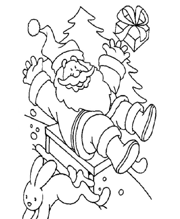 Coloriage imprimable Père Noël #104741 de la collection Fêtes et Célébrations à colorier aux crayons