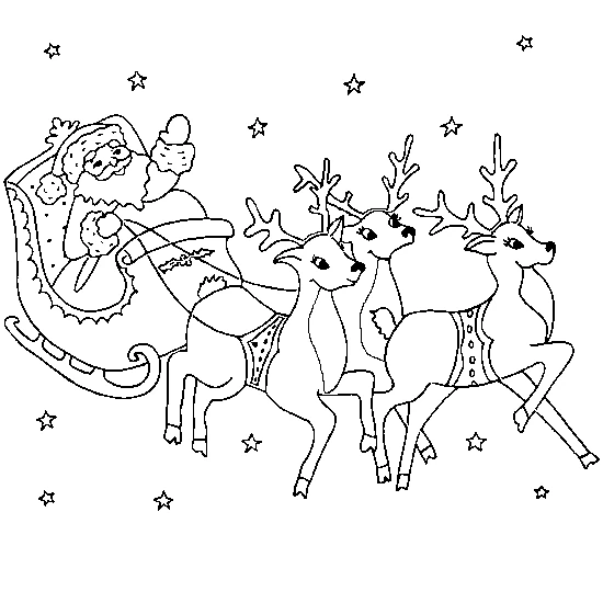 Dessin à colorier Père Noël #104901 issu de la collection Fêtes et Célébrations, prêt à imprimer