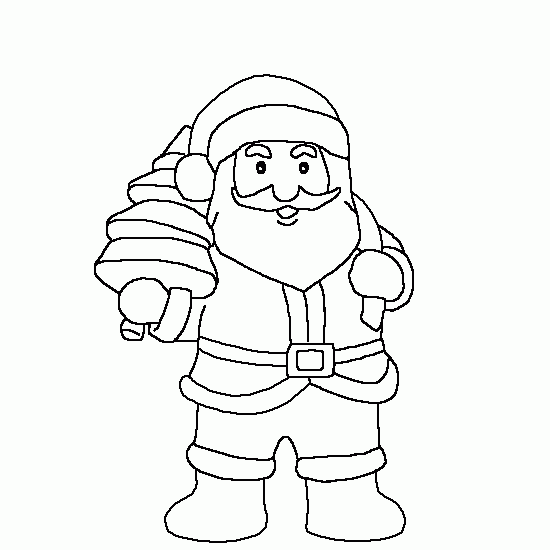 Coloriage gratuit pour enfants et adultes Père Noël #104945, collection Fêtes et Célébrations