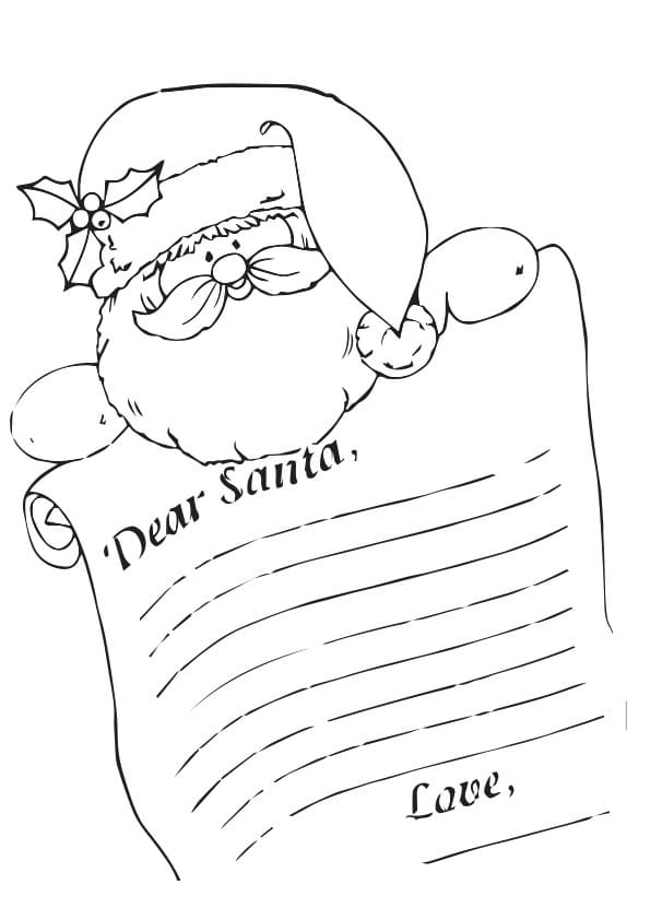 Coloriage Père Noël #174606 à imprimer gratuitement, extrait de la collection Fêtes et Célébrations