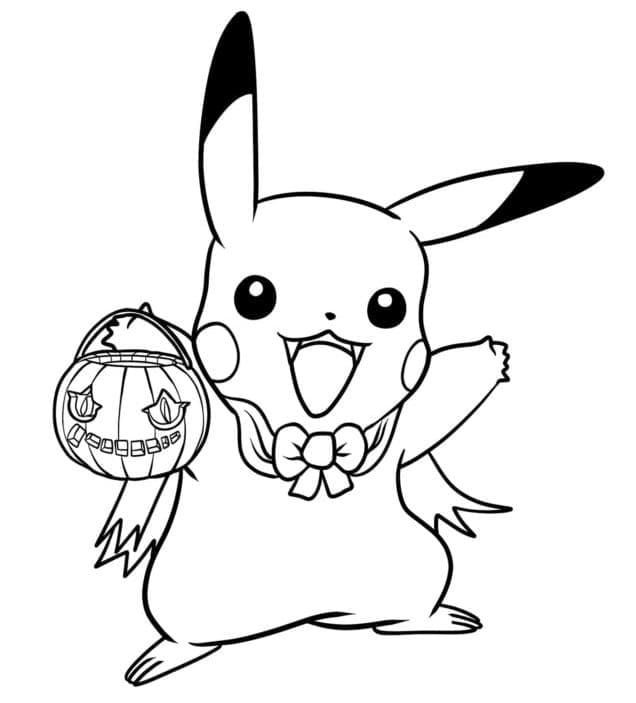 Coloriage gratuit Pokémon Halloween #203903 de la collection Fêtes et Célébrations à imprimer