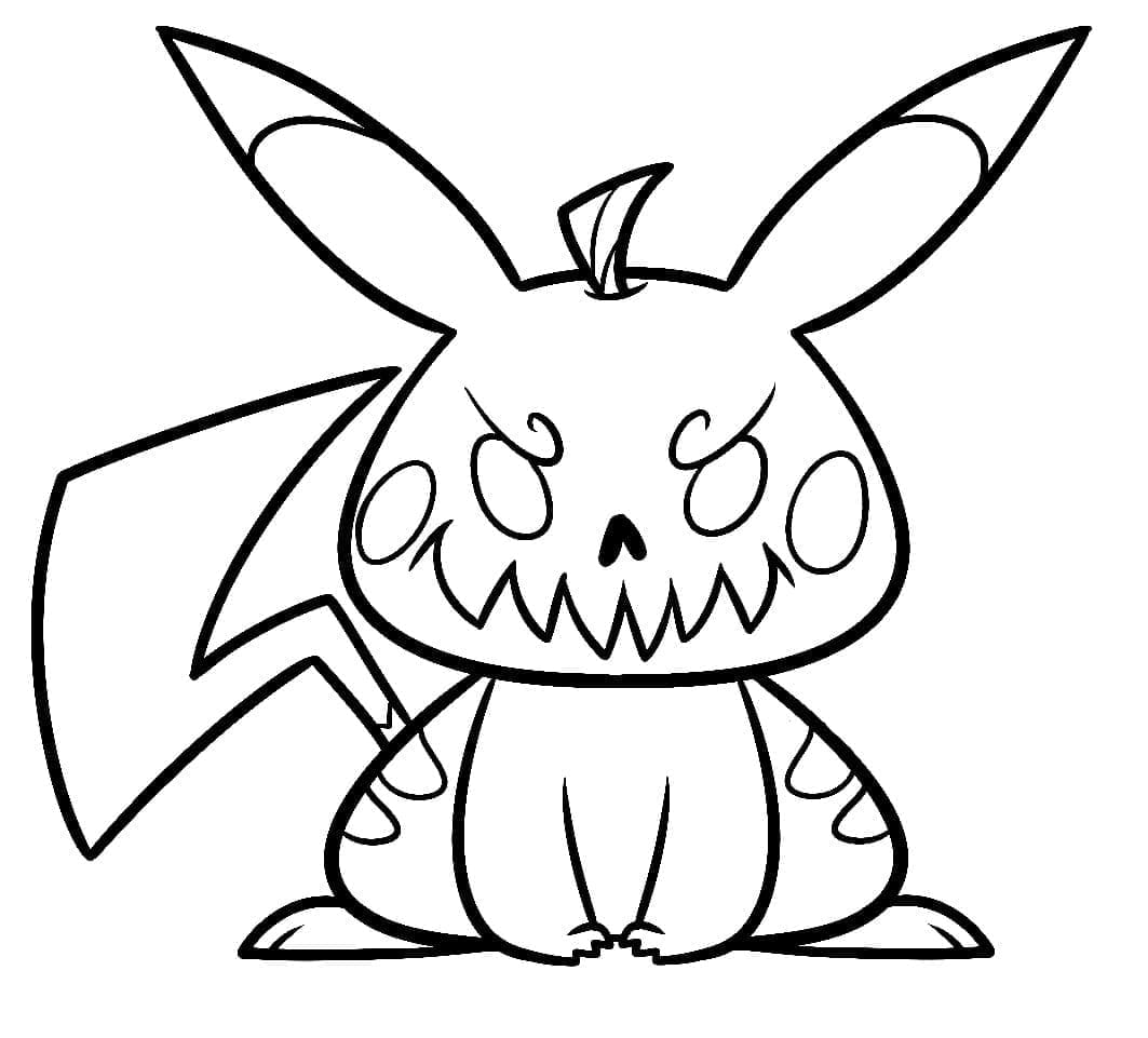 Coloriage gratuit Pokémon Halloween #203909 de la collection Fêtes et Célébrations à imprimer
