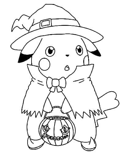 Coloriage gratuit Pokémon Halloween #203911 de la collection Fêtes et Célébrations à imprimer
