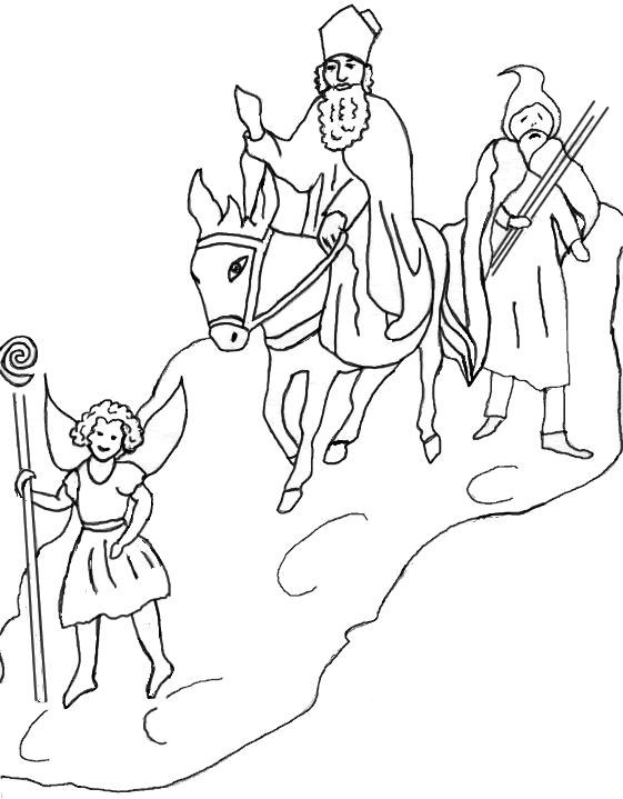 Dessin à colorier: Saint Nicolas (Fêtes et Célébrations) #59158 - Coloriages à Imprimer Gratuits