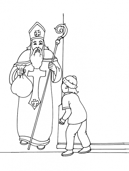 Page de coloriage Saint Nicolas #59218, collection Fêtes et Célébrations, à imprimer et colorier