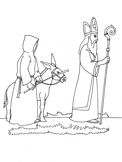 Coloriage gratuit Saint Nicolas #59244 de la collection Fêtes et Célébrations à imprimer