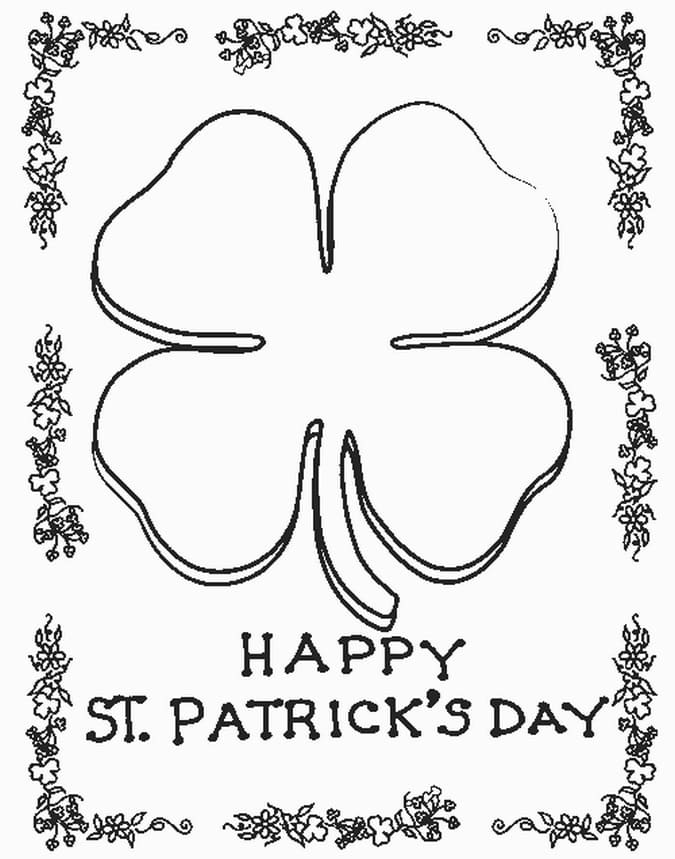Coloriage imprimable Saint Patrick #192881 de la collection Fêtes et Célébrations à colorier aux crayons