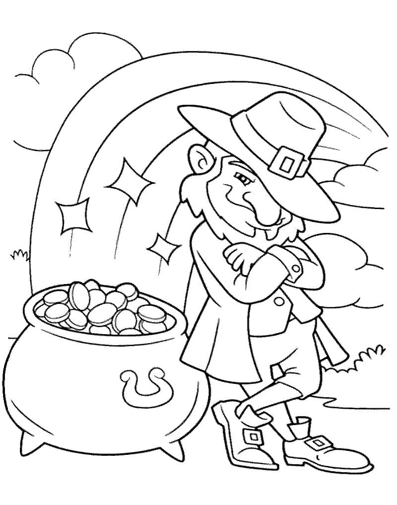 Dessin à colorier Saint Patrick #192912 issu de la collection Fêtes et Célébrations, prêt à imprimer