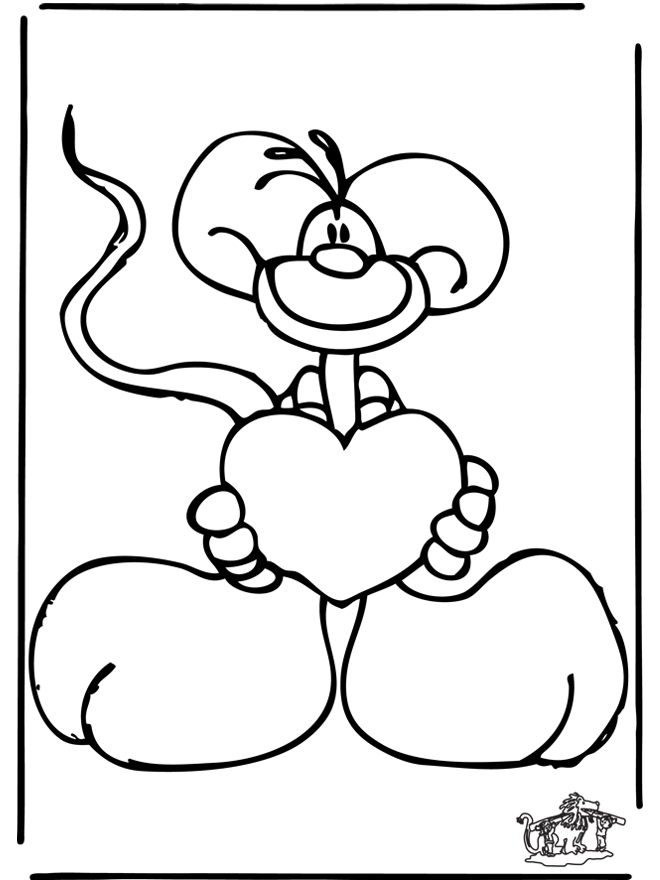 Dessin à colorier Saint Valentin #54238 issu de la collection Fêtes et Célébrations, prêt à imprimer
