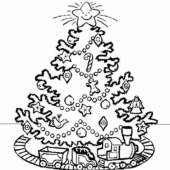 Coloriage gratuit Sapin de Noël #167504 de la collection Fêtes et Célébrations à imprimer