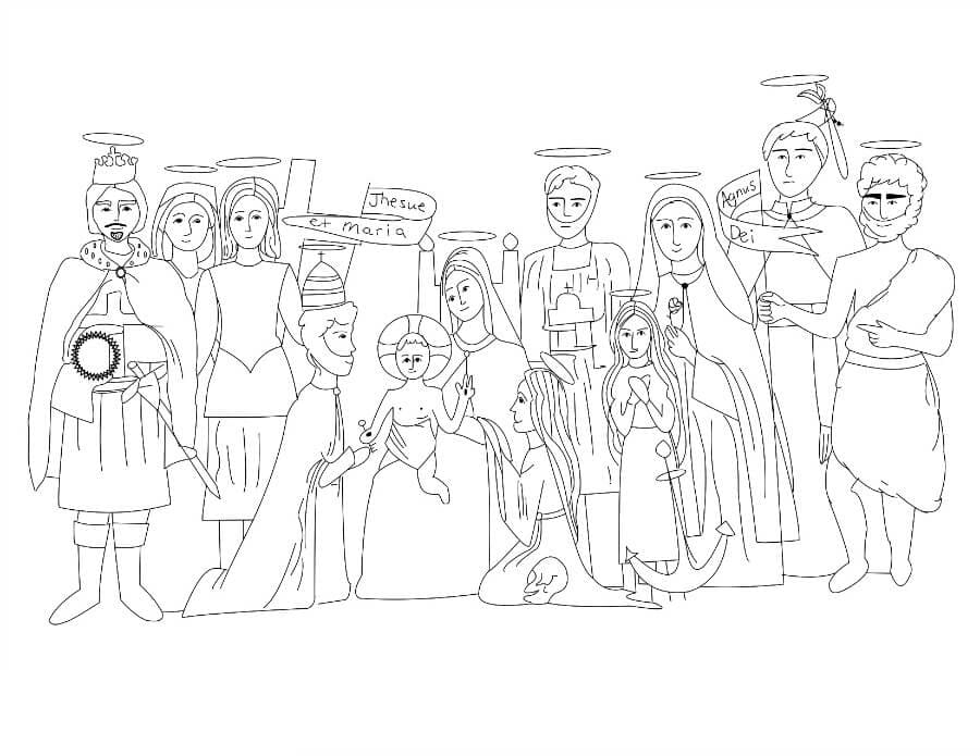 Dessin à colorier Toussaint #181373 issu de la collection Fêtes et Célébrations, prêt à imprimer