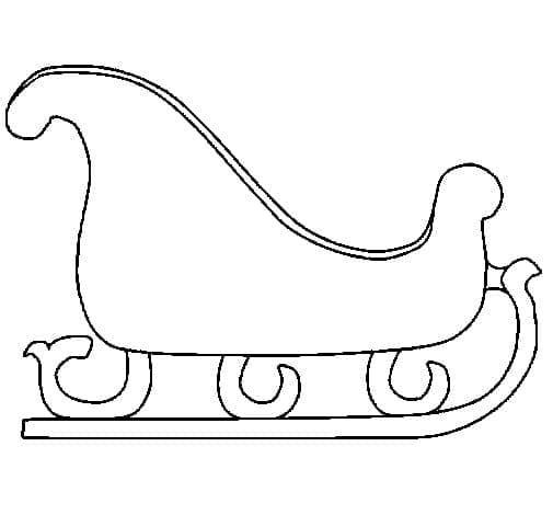 Joli coloriage Traîneau de Noël #179580 de la collection Fêtes et Célébrations, prêt à imprimer pour petits et grands