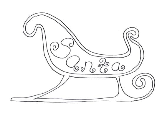 Coloriage gratuit Traîneau de Noël #179583 de la collection Fêtes et Célébrations à imprimer