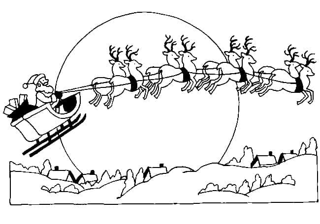 Page de coloriage Traîneau de Noël #179594, collection Fêtes et Célébrations, à imprimer et colorier