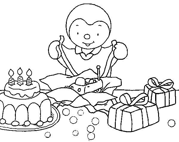 Dessin à colorier: Anniversaire (Fêtes et Occasions spéciales) #57146 - Coloriages à Imprimer Gratuits