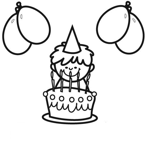 Dessin à colorier: Anniversaire (Fêtes et Occasions spéciales) #57151 - Coloriages à Imprimer Gratuits