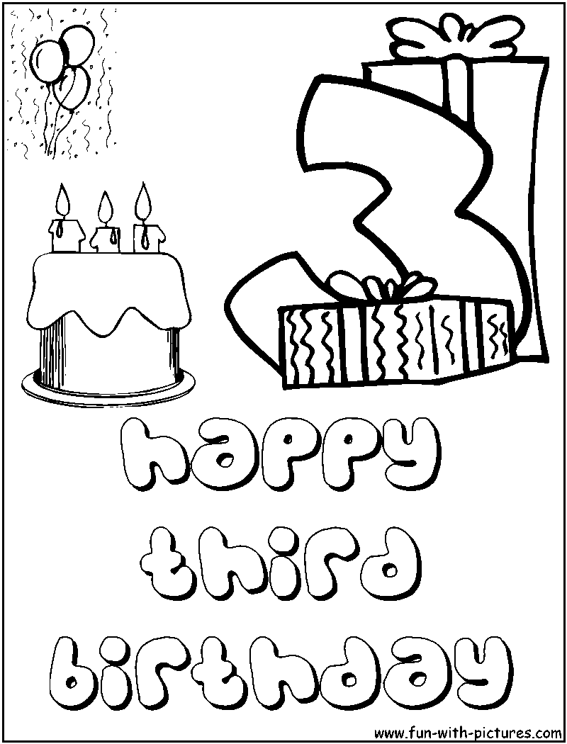 Dessin à colorier: Anniversaire (Fêtes et Occasions spéciales) #57167 - Coloriages à Imprimer Gratuits