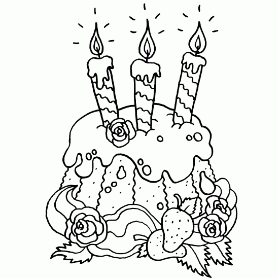 Dessin à colorier: Anniversaire (Fêtes et Occasions spéciales) #57230 - Coloriages à Imprimer Gratuits