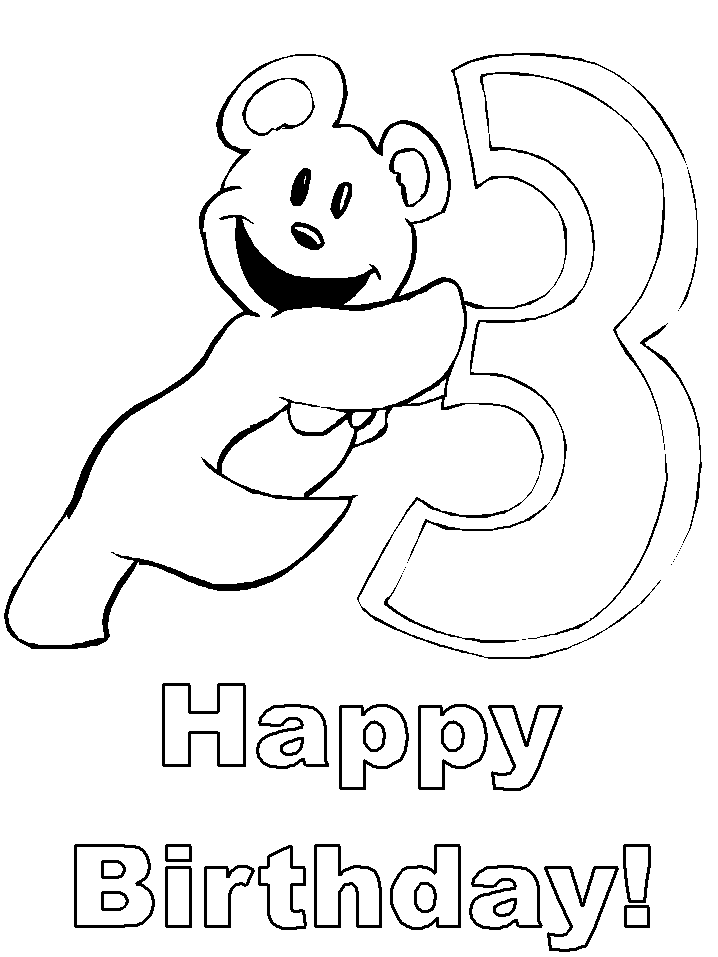 Dessin à colorier: Anniversaire (Fêtes et Occasions spéciales) #57251 - Coloriages à Imprimer Gratuits