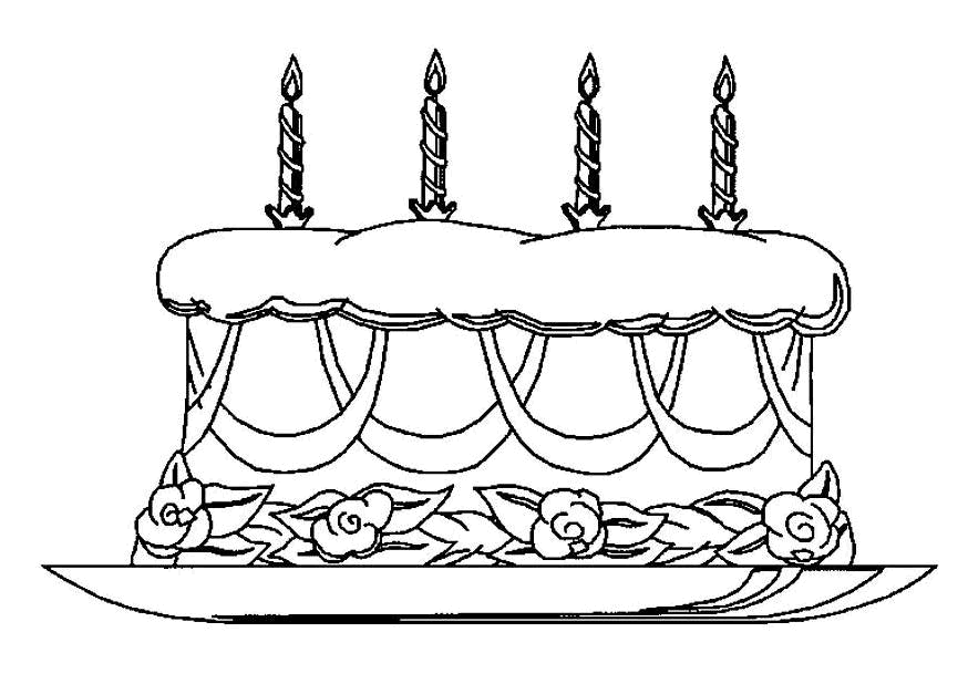 Dessin à colorier: Anniversaire (Fêtes et Occasions spéciales) #57285 - Coloriages à Imprimer Gratuits