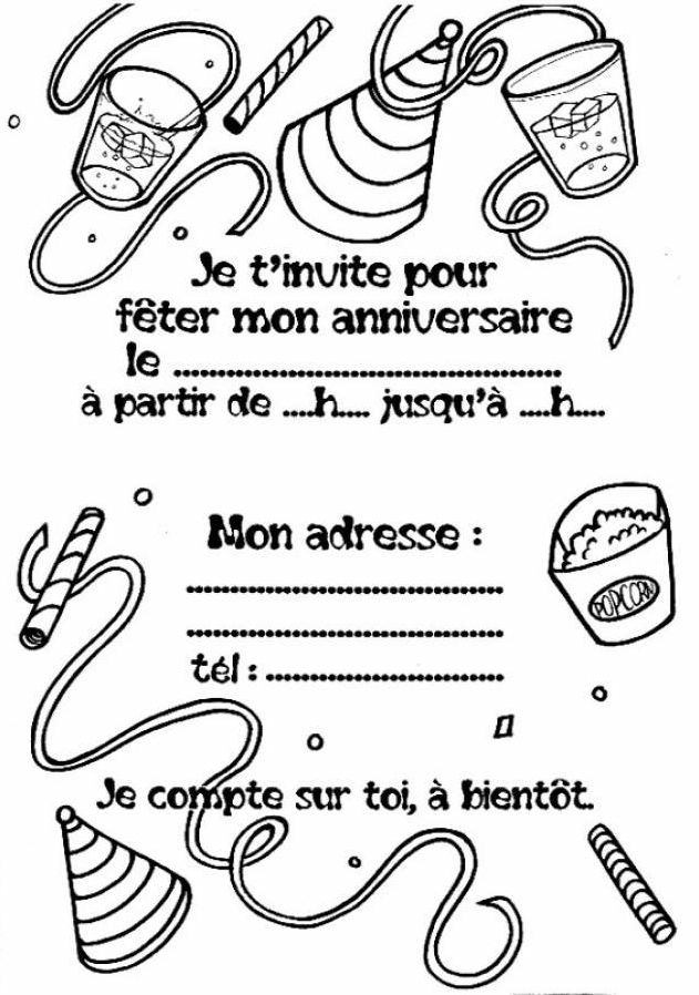 Dessin à colorier: Anniversaire (Fêtes et Occasions spéciales) #57298 - Coloriages à Imprimer Gratuits