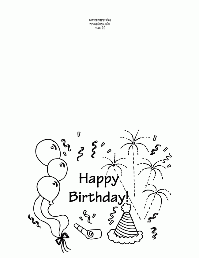 Dessin à colorier: Anniversaire (Fêtes et Occasions spéciales) #57323 - Coloriages à Imprimer Gratuits