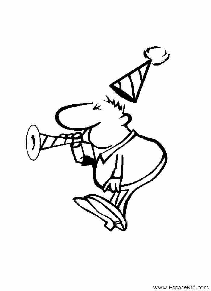 Dessin à colorier: Anniversaire (Fêtes et Occasions spéciales) #57451 - Coloriages à Imprimer Gratuits