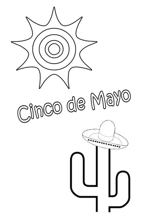 Dessin à colorier: Cinco de Mayo (Fêtes et Occasions spéciales) #60026 - Coloriages à Imprimer Gratuits