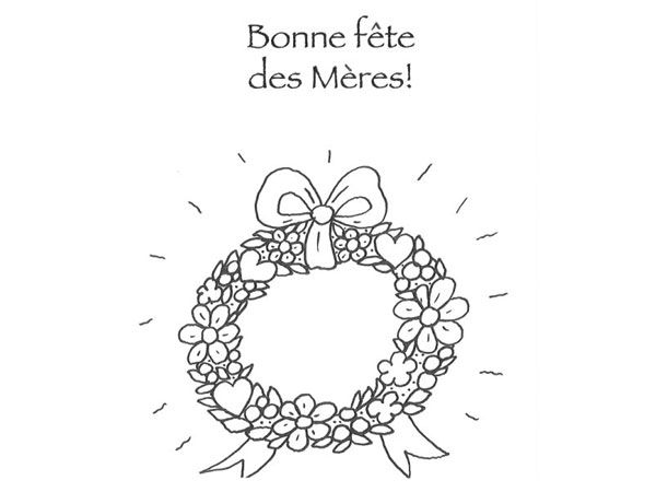 Dessin à colorier: Fête des Mères (Fêtes et Occasions spéciales) #129769 - Coloriages à Imprimer Gratuits