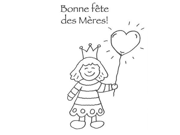 Dessin à colorier: Fête des Mères (Fêtes et Occasions spéciales) #129775 - Coloriages à Imprimer Gratuits