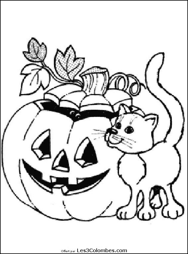 Dessin à colorier: Halloween (Fêtes et Occasions spéciales) #55151 - Coloriages à Imprimer Gratuits