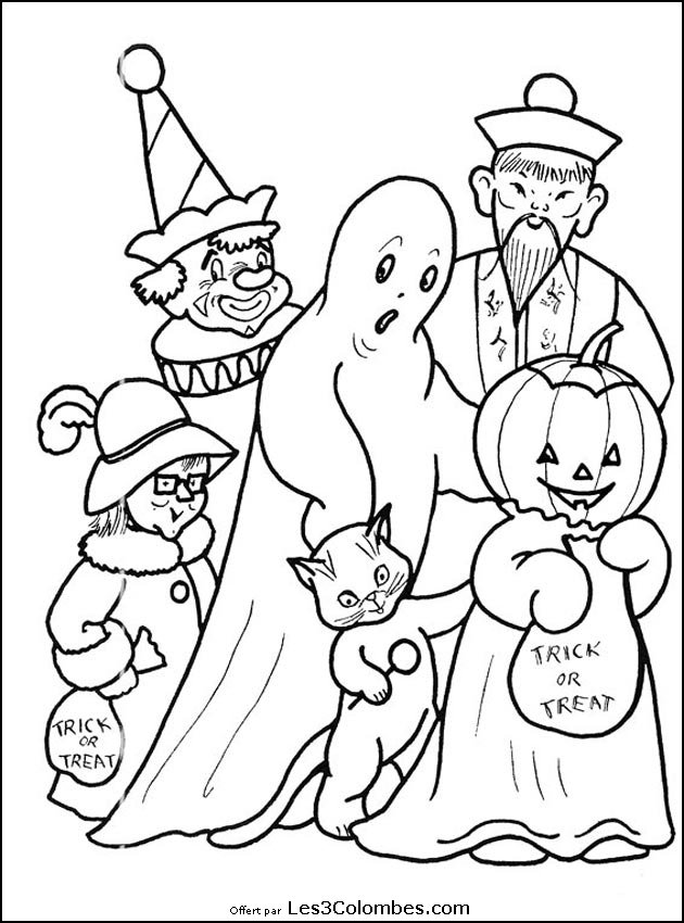 Dessin à colorier: Halloween (Fêtes et Occasions spéciales) #55160 - Coloriages à Imprimer Gratuits