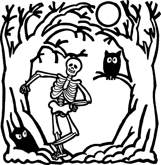 Dessin à colorier: Halloween (Fêtes et Occasions spéciales) #55180 - Coloriages à Imprimer Gratuits