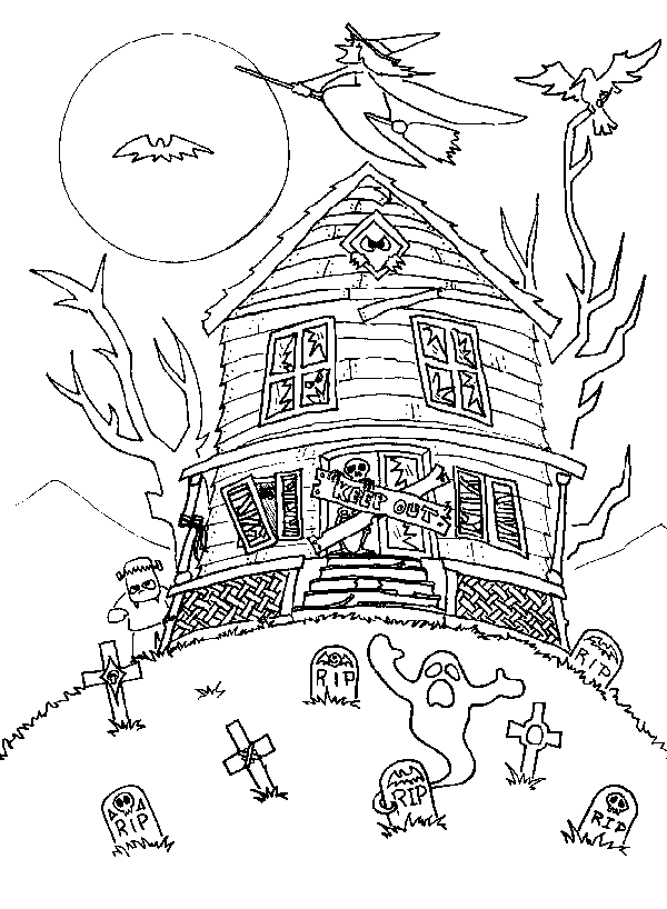 Dessin à colorier: Halloween (Fêtes et Occasions spéciales) #55222 - Coloriages à Imprimer Gratuits