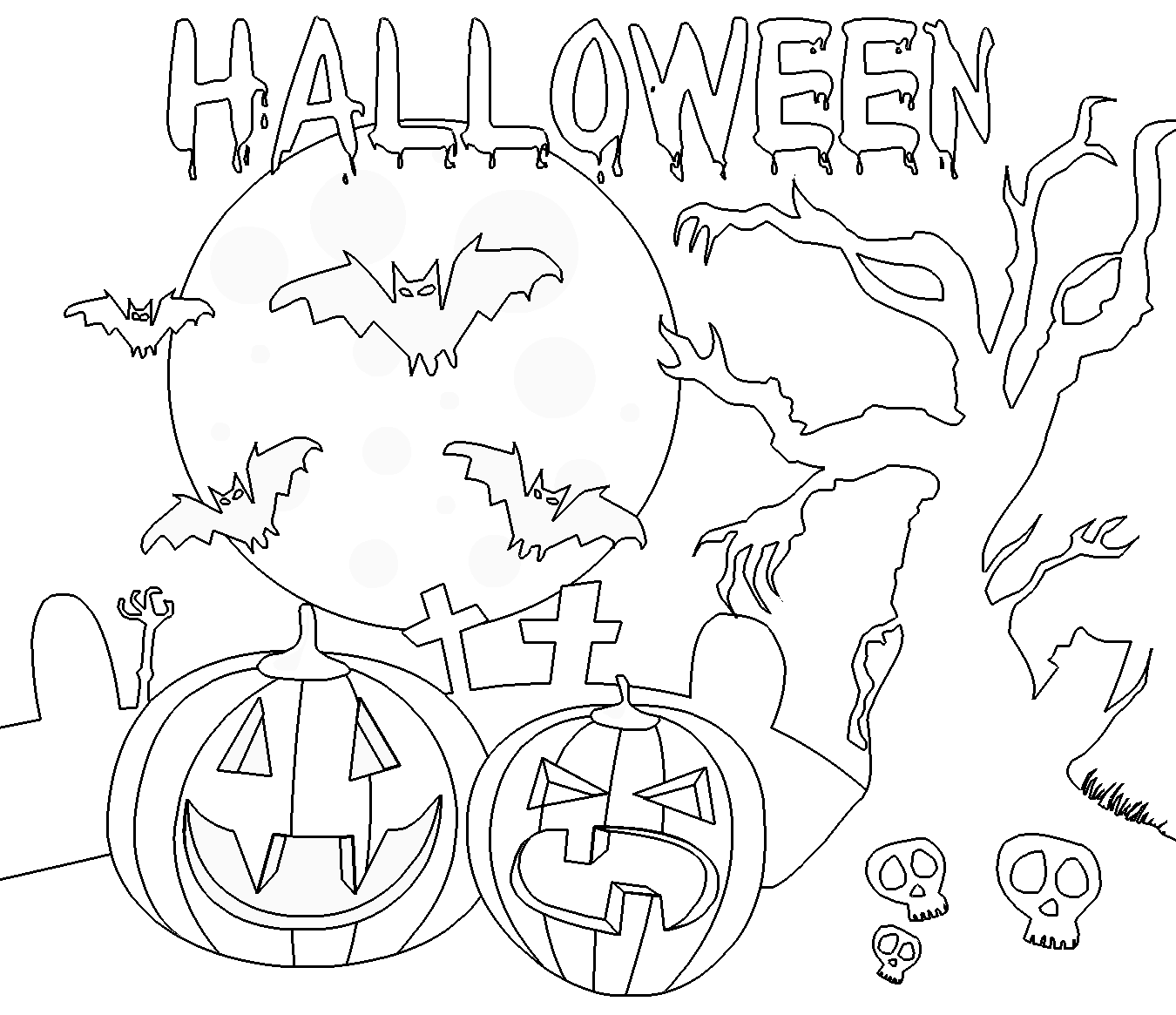 Coloriages Halloween (Fêtes et Occasions spéciales) – Dessins à