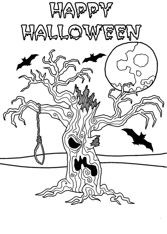 Dessin à colorier: Halloween (Fêtes et Occasions spéciales) #55380 - Coloriages à Imprimer Gratuits