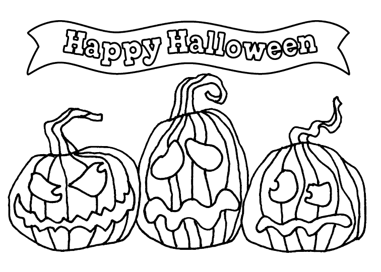 Dessin à colorier: Halloween (Fêtes et Occasions spéciales) #55440 - Coloriages à Imprimer Gratuits