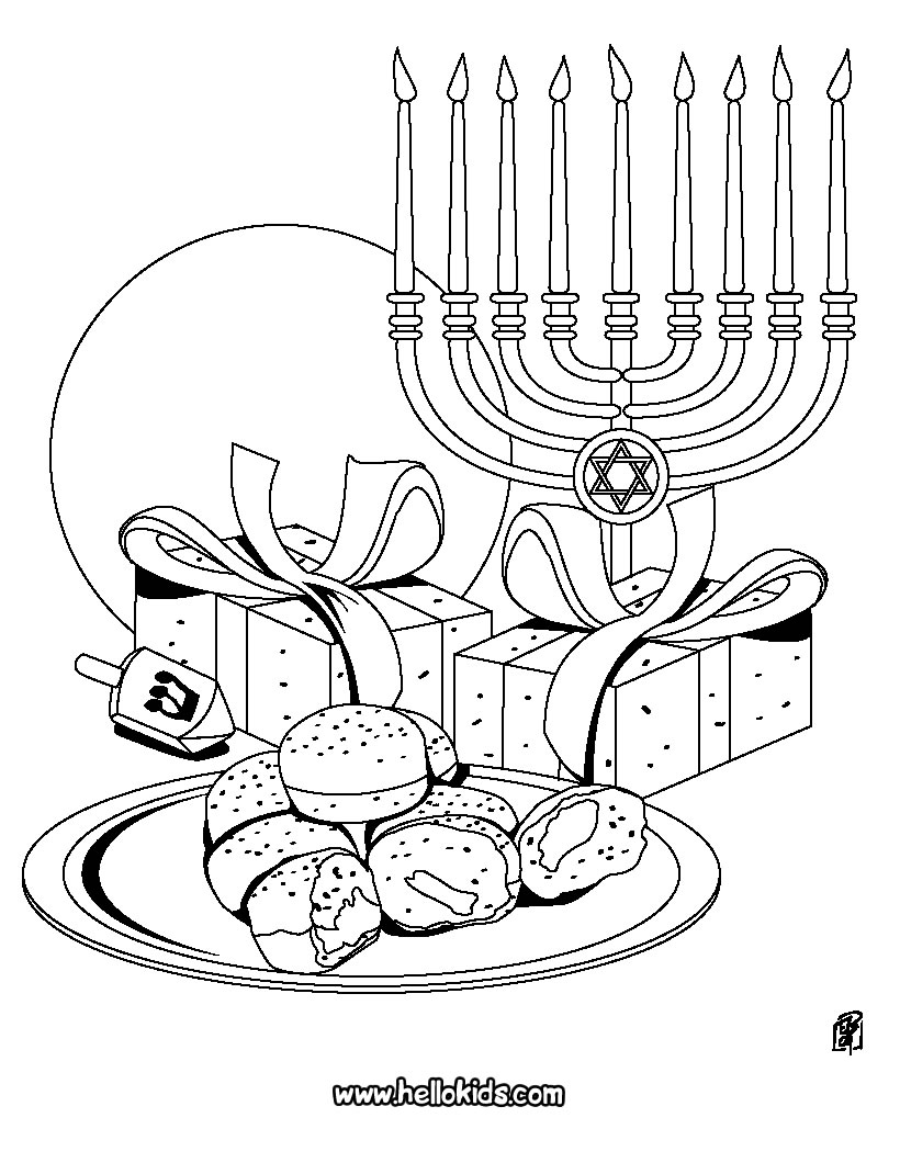 Dessin à colorier: Hanoucca (Fêtes et Occasions spéciales) #59624 - Coloriages à Imprimer Gratuits