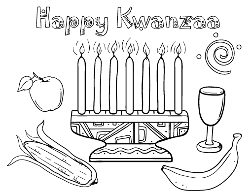Dessin à colorier: Kwanzaa (Fêtes et Occasions spéciales) #60412 - Coloriages à Imprimer Gratuits