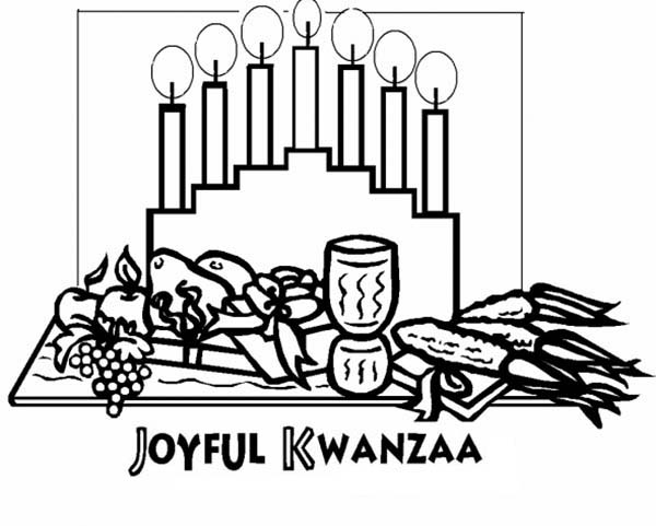 Dessin à colorier: Kwanzaa (Fêtes et Occasions spéciales) #60481 - Coloriages à Imprimer Gratuits