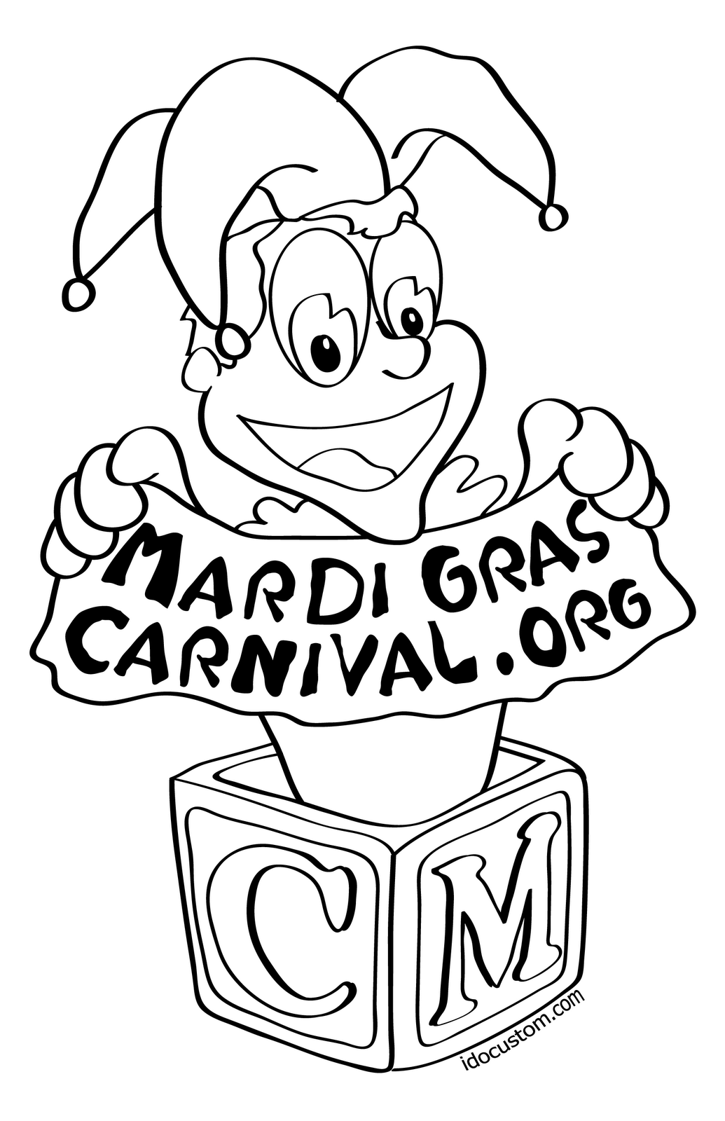 Dessin à colorier: Mardi Gras (Fêtes et Occasions spéciales) #60727 - Coloriages à Imprimer Gratuits