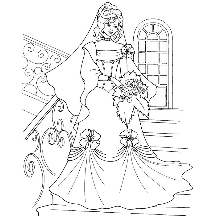 Dessin à colorier: Mariage (Fêtes et Occasions spéciales) #55967 - Coloriages à Imprimer Gratuits