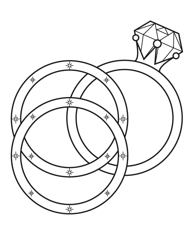 Dessin à colorier: Mariage (Fêtes et Occasions spéciales) #56026 - Coloriages à Imprimer Gratuits