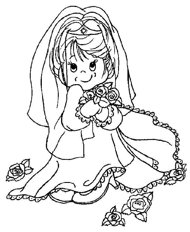 Dessin à colorier: Mariage (Fêtes et Occasions spéciales) #56042 - Coloriages à Imprimer Gratuits