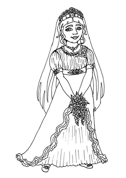 Dessin à colorier: Mariage (Fêtes et Occasions spéciales) #56205 - Coloriages à Imprimer Gratuits