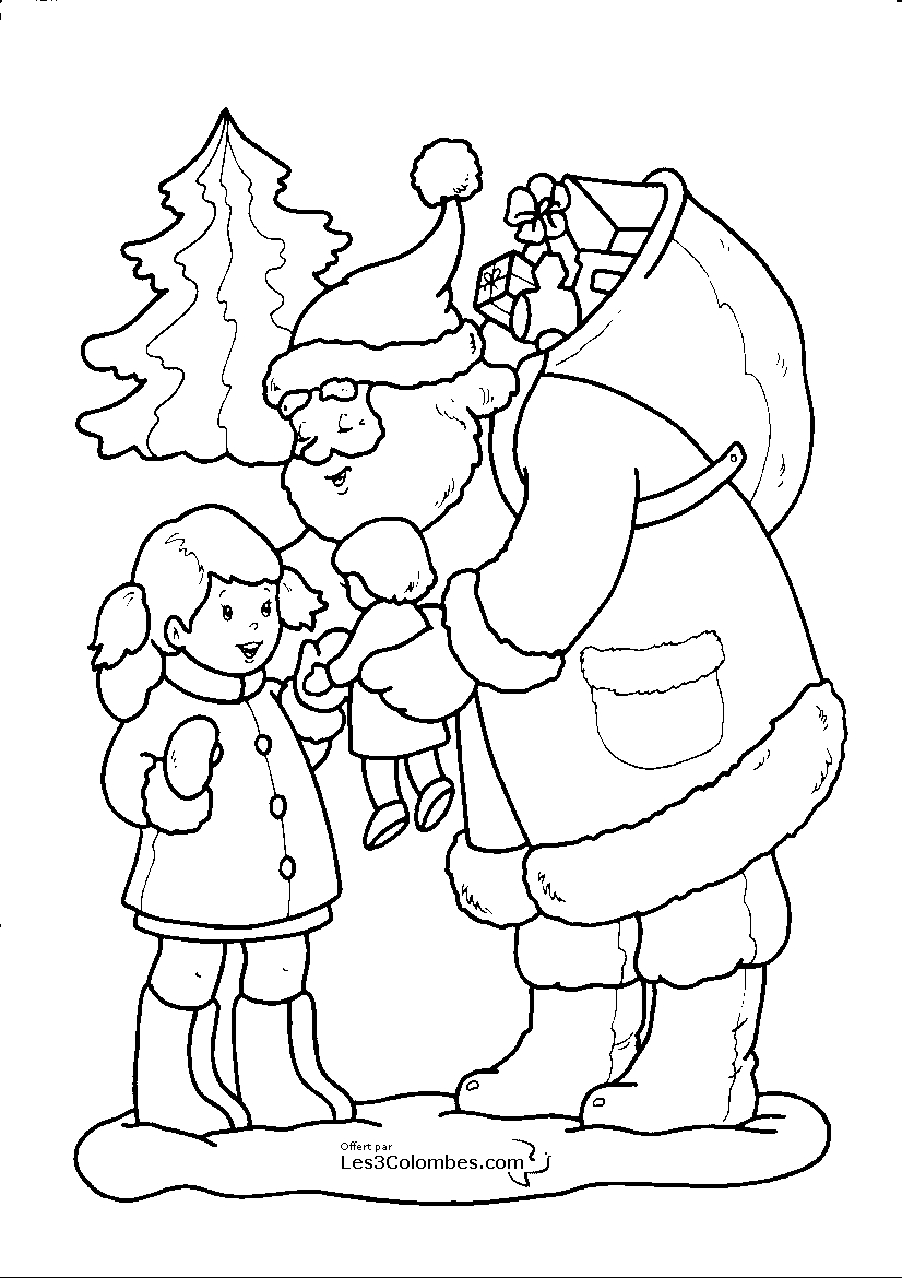 Dessin à colorier: Noël (Fêtes et Occasions spéciales) #54876 - Coloriages à Imprimer Gratuits