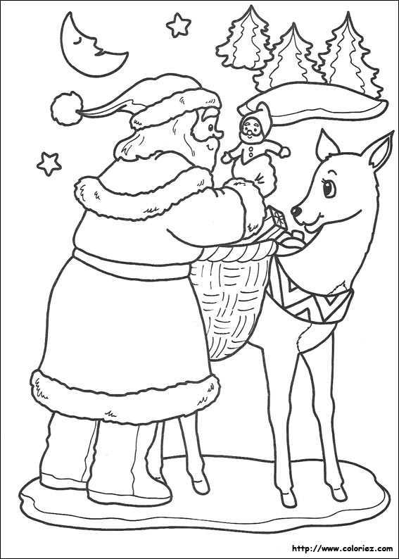 Dessin à colorier: Noël (Fêtes et Occasions spéciales) #54900 - Coloriages à Imprimer Gratuits