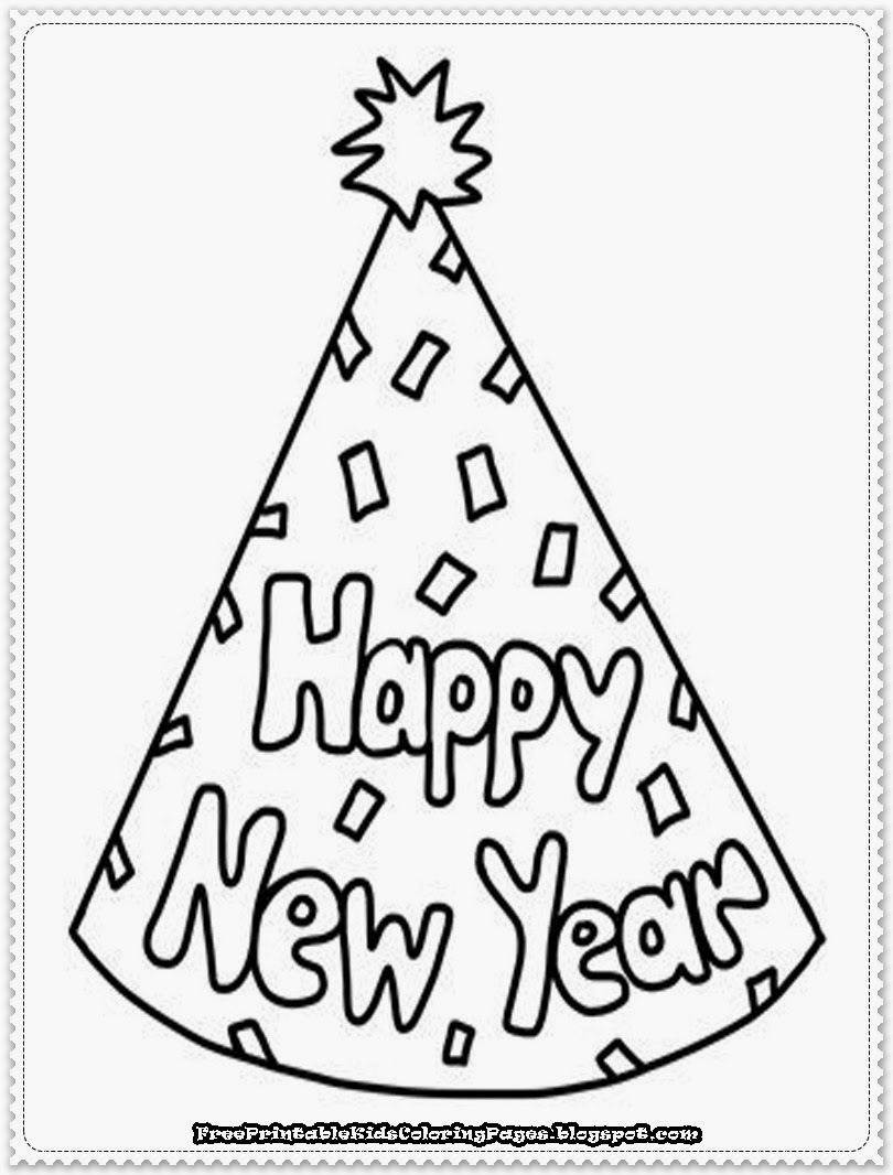 Dessin à colorier: Nouvel An (Fêtes et Occasions spéciales) #60757 - Coloriages à Imprimer Gratuits
