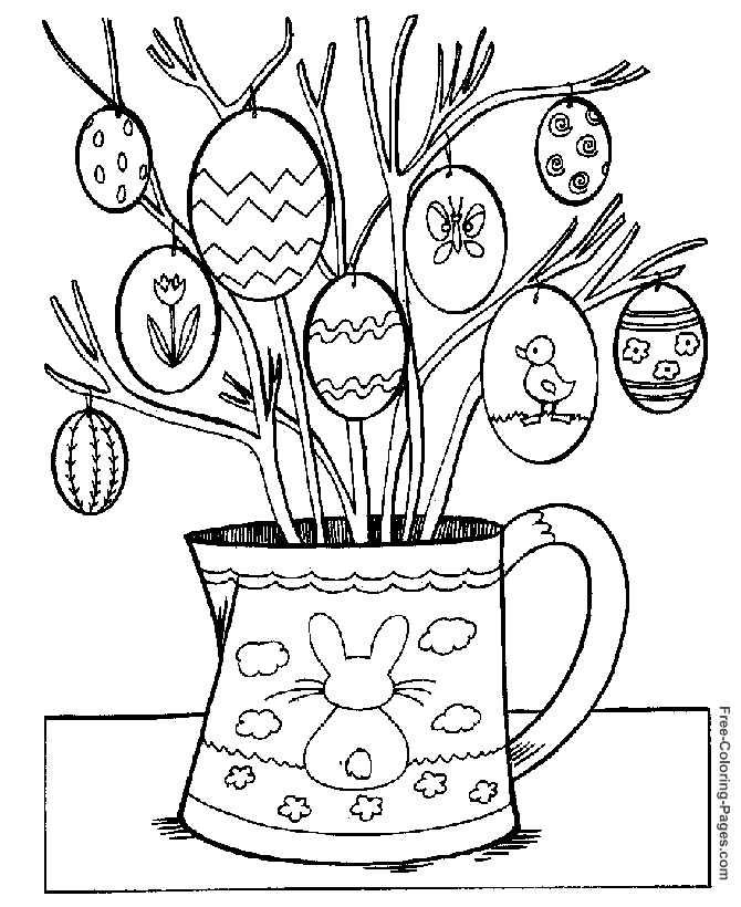 Dessin à colorier: Pâques (Fêtes et Occasions spéciales) #54356 - Coloriages à Imprimer Gratuits