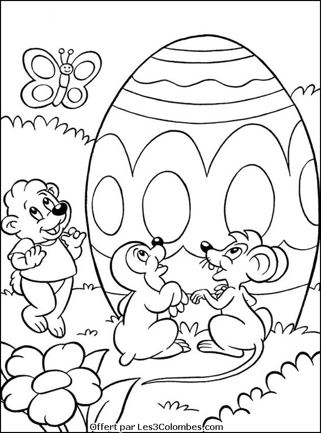 Dessin à colorier: Pâques (Fêtes et Occasions spéciales) #54464 - Coloriages à Imprimer Gratuits